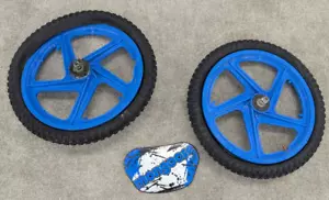 Mongoose Stun Bicycle 16" Mags Tuff Wheel Set BMX Bike Tires Rim Blue Wheelset - Picture 1 of 12