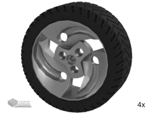 4x LEGO® Part 32197c01 - Wheel 81.6 x 34 ZR  Black Tire 81.6 x 34 ZR - Bild 1 von 1