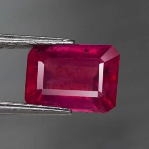 Ruby 2.28ct Red Octagon 8.0x5.9x4.0mm Natural Heated SI1 Clarity from Mozambique - Picture 1 of 3
