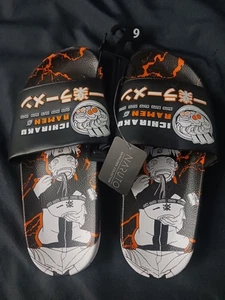 Bioworld Naruto Shippuden Ichiraku Ramen Herren Sandalen Pantoletten Gr. 9 Neu mit Etikett  - Bild 1 von 5