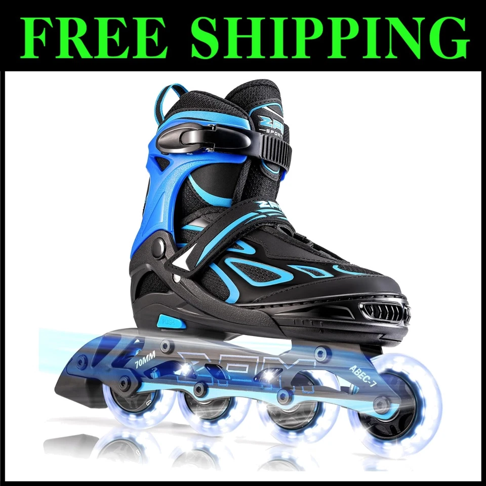 Patins em linha intermitentes para crianças - Tamanhos ajustáveis - Imagem 1 de 4