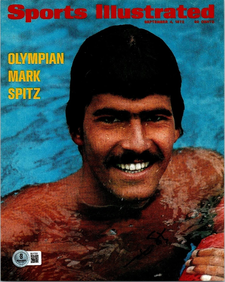 FOTO ASSINADA POR MARK SPITZ 8X10 BECKETT BAIXO CERTIFICADO DE AUTENTICIDADE NADADOR OLÍMPICO EUA 3 - Imagem 1 de 1