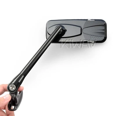 Espejos retrovisores carenados negros CNC modernos nueva versión. base aluminio negro se adapta a Yamaha YZF R Foto 1 de 4