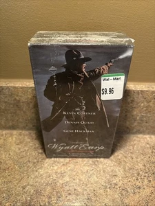 Wyatt Earp VHS 2 Tape Set 1994 Kevin Costner Dennis Quaid Gene Hackman Sealed - Picture 1 of 6
