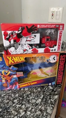 MARVEL X-MEN ULTIMATE X-SPANSE / Target Optimus TRANSFORMERS Lote de 2 Foto 1 de 3