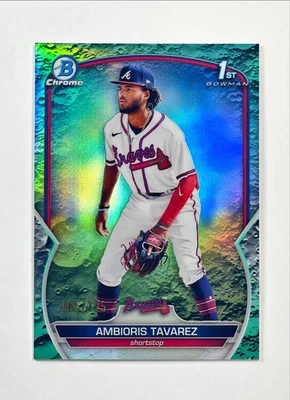 Ambioris Tavarez 2023 Bowman Chrome Prospects Aqua Lunar Crater Refractor /125 - Image 1 of 4