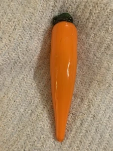 Blown Glass Carrot Paperweight Decoration - Picture 1 of 2