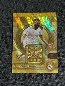 2024 China K Card Karim Benzema Golden Boot Medal Patch Karte NICHT PERFEKT - Bild 1 von 2