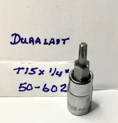 Разъем бит Duralast T15 x 1/4 дюйма Dr Star 50-602 бесплатная доставка по США - Изображение 1 из 2