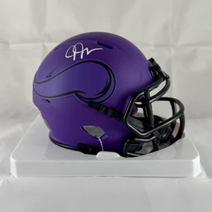 Justin Jefferson signed handsigniert Vikings RAVE Mini Helm Beckett BAS Wh - Bild 1 von 2