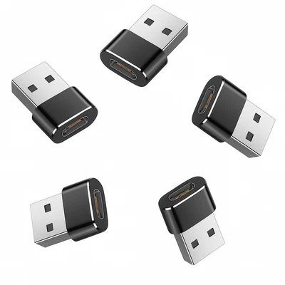 USB A auf USB C Adapter OTG Verbindungsstecker Ladeadapter Konverter Buchse - Bild 1 von 4