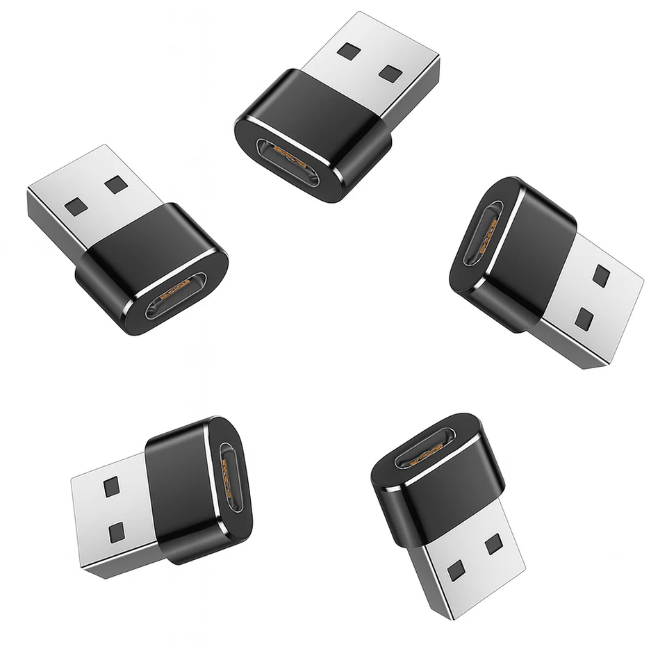 USB A auf USB C Adapter OTG Verbindungsstecker Ladeadapter Konverter Buchse - Bild 1 von 4