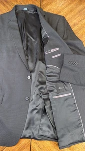 Marc Anthony Tuta Cappotto Giacca 46R Misto Lana Seta 2 Bottoni Completamente Foderato Tweed - Foto 1 di 10