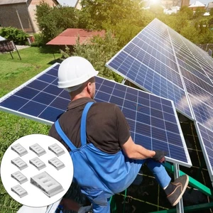 Abrazadera fotovoltaica de 20 piezas Abrazaderas de clip de panel solar Clips de cable - Imagen 1 de 10