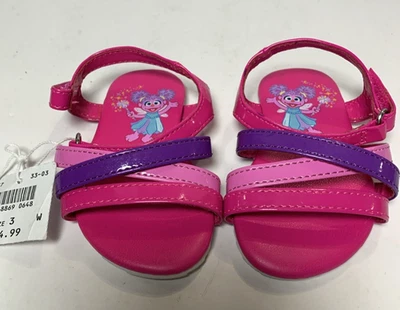 Abby Toddler Sesame Street Size 3 Purple/Pink/Sandles/Shoes NWT - Image 1 of 4
