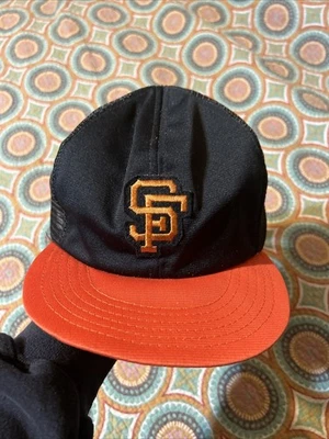 复古旧金山巨人队 ANCO 平沿帽单标志 漂亮 — 第 1/4 张图片