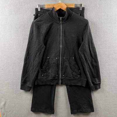 Sudadera para mujer Lauren Ralph Lauren S/L negra 2 piezas polar jogger chándal Foto 1 de 4