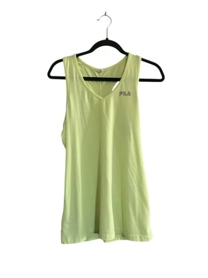 Camiseta sin mangas deportiva Fila para mujer grande amarillo lima espalda deportiva #4841 Foto 1 de 4