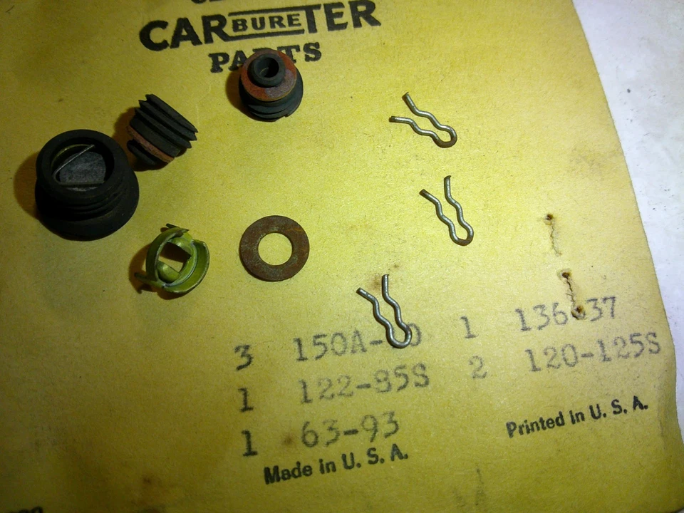 Carburador Carter 1307 paquete de piezas de reparación 1941 Nash Six "600" carburador 513S Foto 1 de 1