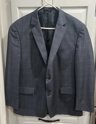 * Chaqueta Blazer Michael Kors Para Hombres Gris 2 Botones Doble Ventilación Abrigo Deportivo Talla 46R Foto 1 de 4