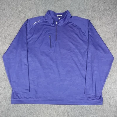 Peter Millar Pullover Mens 3XL Verge Camo Quarter Zip Golf Sweater Performance - Image 1 of 4