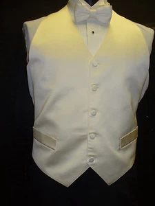 Chaleco formal sin espalda - satén marfil 88591 - Imagen 1 de 1