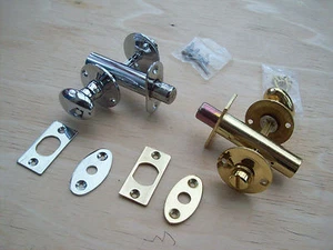 BATHROOM DOOR LOCK BOLT THUMB TURN W/C TOILET LOCK + EMERGENCY RELEASE - Picture 1 of 1