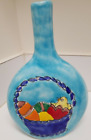 Hand Painted  Easter Egg Basket Vase W/A Newborn Chick- Vintage La Musa Italy