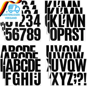 JJUNW 13 Blatt Buchstaben Zahlen Aufkleber 10Cm, Große Selbstklebend Alphabet Nu - Bild 1 von 12