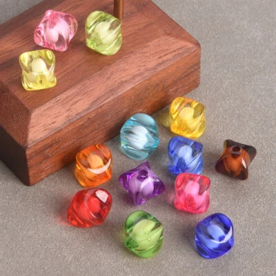 50pcs Sauqre Colorful Pumpkin Acrylic Plastic Loose Beads for DIY Jewelry Making - Image 1 of 3