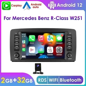 Radio estéreo GPS CarPlay para Mercedes Benz Clase R W251 2006-2013 Android 12 - Imagen 1 de 23