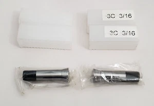 Pair of 3/16'' Round 3C Collet Machinist Lathe Tool Lathing Tooling Chuck NEW - Picture 1 of 4