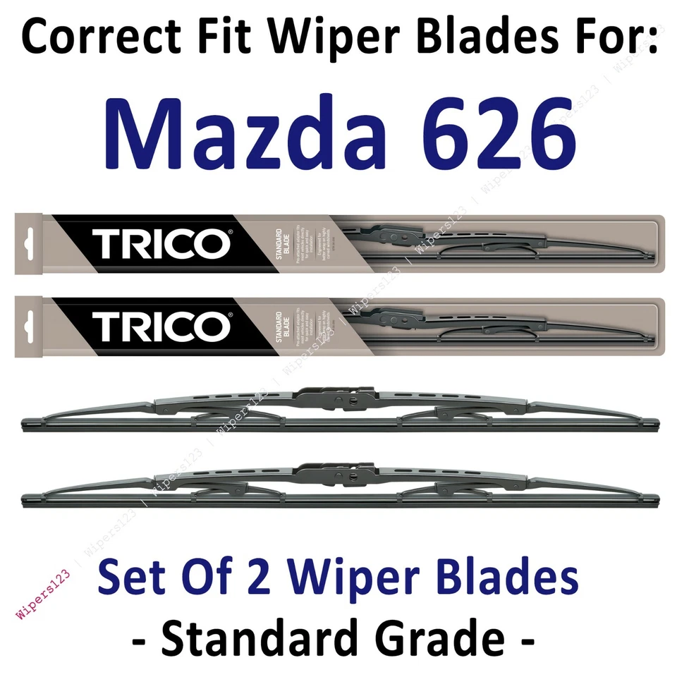Paquete de 2 escobillas limpiaparabrisas estándar - aptas para Mazda 626 1988-1992 - 30190x2 Foto 1 de 1