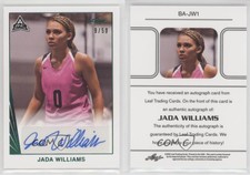 2021-22 Leaf Memories 1990 Base Auto Green /50 Jada Williams #BA-JW1 Auto
