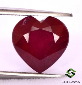 Natürlicher Rubin Herzform Schliff 11x11 mm 6,02 kt tiefroter Farbton loser Edelstein GF  - Bild 1 von 6