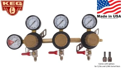 3 body Taprite CO2 Nitrogen Secondary Regulator MFL With 2 Year Warranty!