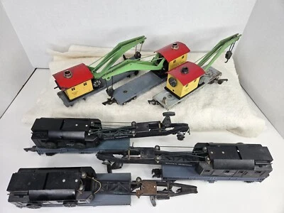 American Flyer S Gauge Train Crane Lot of 6-#606, #42597, #944, #644 some repair - Image 1 of 4