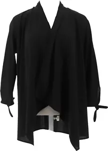 IMAN City Chic Tie-Slv Jacket BLACK XS NWOT (7) - Picture 1 of 4