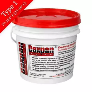 Dexpan Expansive Demolition Grout Concrete Rock Breaking Removal Bucket Type 1 - Picture 1 of 8