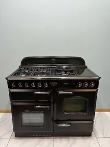 LPG RANGEMASTER CLASSIC 110CM RANGE COOKER IN BLACK. Ref--ED179 - Picture 1 of 12