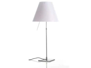 Luceplan Costanza Tavolo Stelo telescopico / Dimmer - Paralume Bianco - Foto 1 di 2