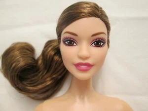 Nude Barbie Birthday Wishes 2025 Doll Model Muse Body Stand COA Brunette Smiling - Picture 1 of 9