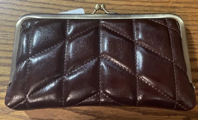 Cartera Patricia Nash Everly acolchada con marco de cuero napa encerado al óleo marrón Foto 1 de 4