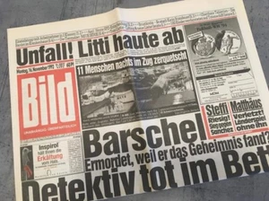 Bildzeitung BILD 16.11.1992 * zum 30. 31. 32. Geburtstag * Barschel * Litti - Picture 1 of 1