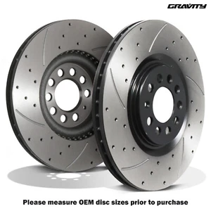 FRONT DRILLED GROOVED 312MM BRAKE DISCS FOR VW GOLF MK4 1.8T GTI V5 2.8 V6 R32 - Picture 1 of 9