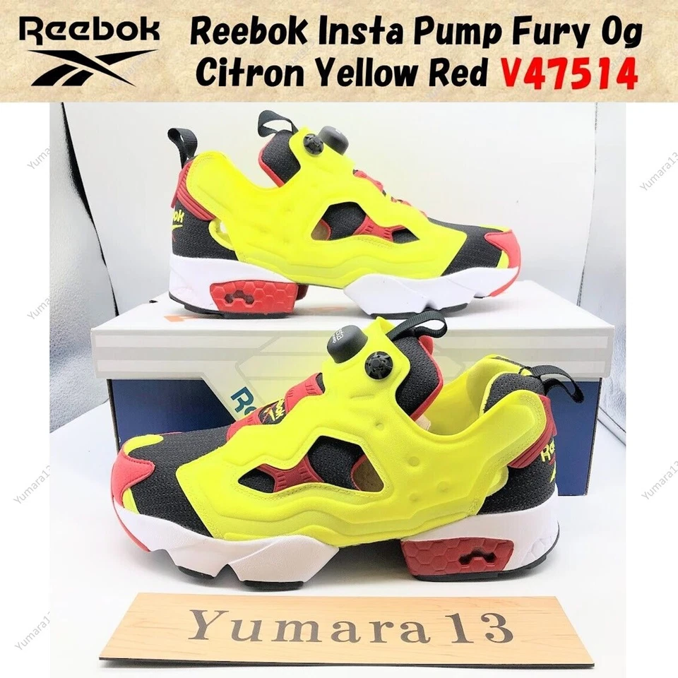 Taille homme Reebok Insta Pump Fury Og Citron jaune rouge V47514 - Photo 1/4
