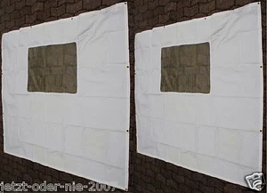 Seitenteile PE Abdeckplane MIT Fenster für Pavillon 6 Eck 2x 190 x 195 cm - Bild 1 von 4