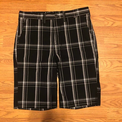 Hurley Boys Shorts- Black/White Pattern- Size 16- 0683 - Image 1 of 3