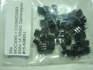 50x MOC3083 = COSMO3083 800V 1A TRIAC Optoacoplador #15-82#9p - Imagen 1 de 6