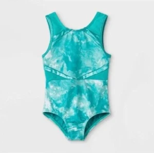 Cat & Jack Aqua Tie Dye Gymnastics/Dance Leotard 4T NWT! - Picture 1 of 5